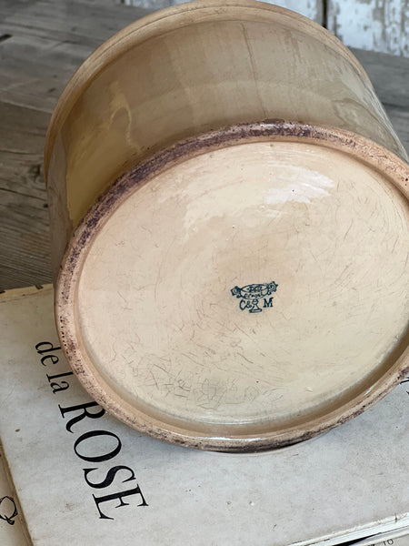 Chunky Buttery Creil Et Montereau Antique Confiture Pot