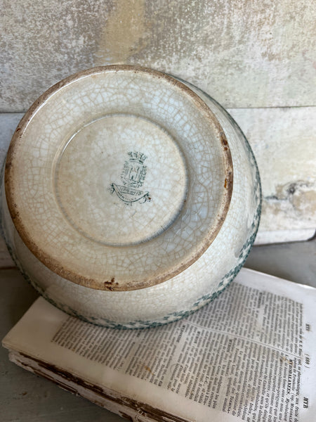 Large Vintage French Transferware Bowl