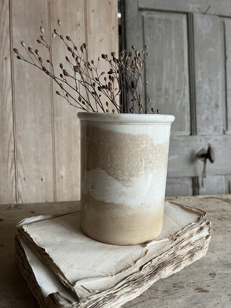 French Creil Et Montereau Crazed Pot