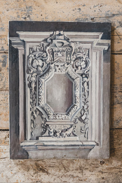 French Architectural Painting on Canvas