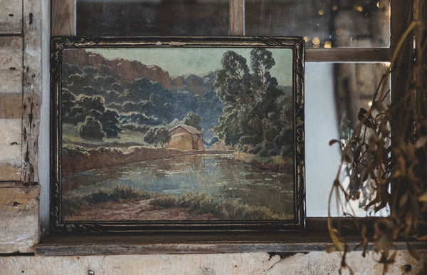 Framed French Landscape Painting