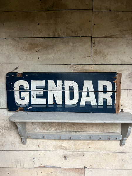 Vintage French Police Sign