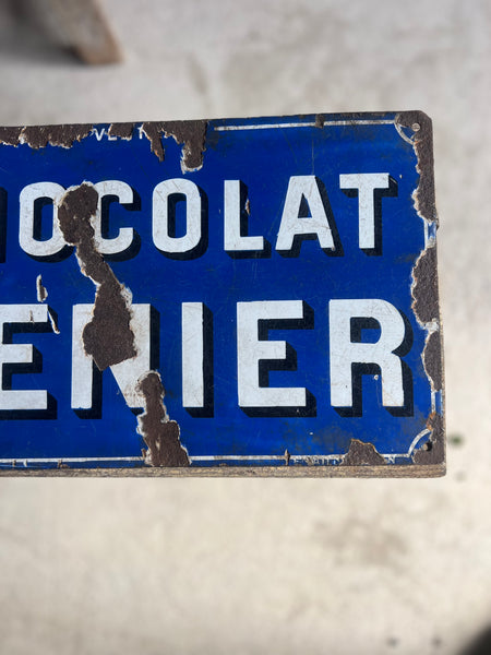 Original Chocolat Menier Enamel Sign