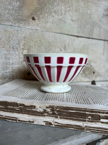 Stripe French Vintage Pink Cafe au Lait