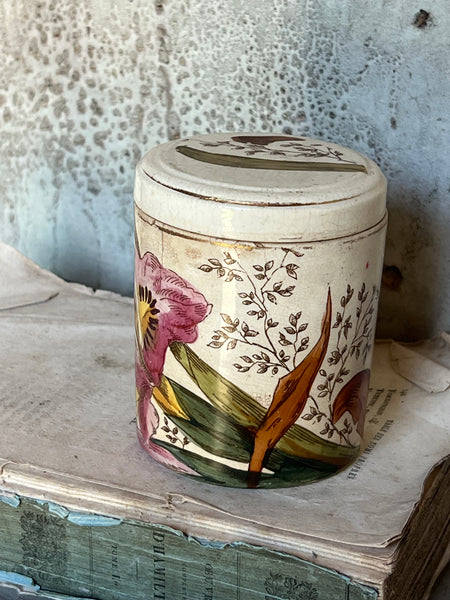 Beautiful Lidded Floral Pot