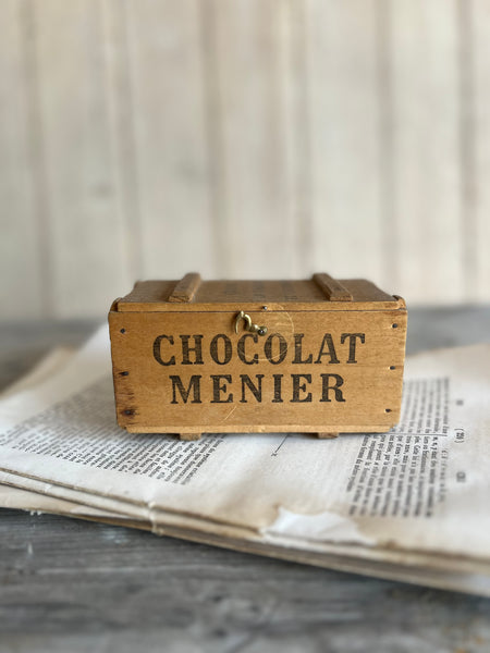 Small Vintage Chocolat Menier Crate Box