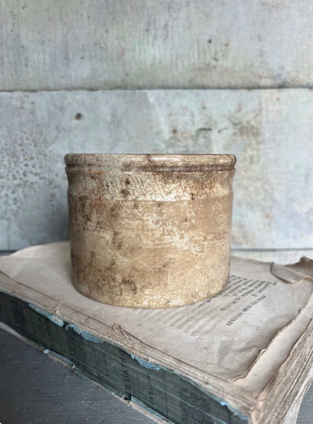 Large Buttery Antique Confiture Pot
