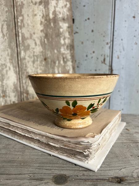 Buttery Striped Floral Cafe Au Lait