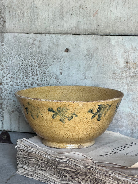 Vintage French Spongeware Bowl