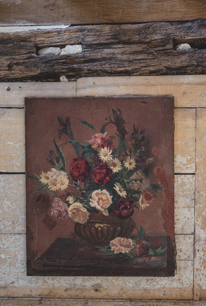 Rustic French Floral Painting