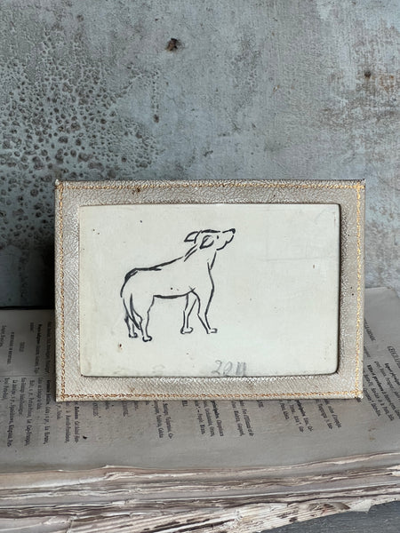 Sweet Framed French Dog Sketch