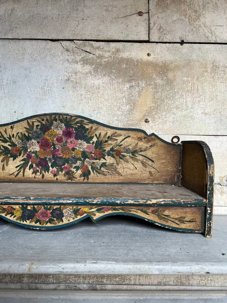 Antique hand painted shelf