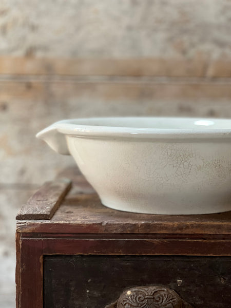 Large Beautifully Crazed French Bowl