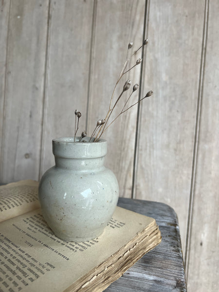 French Vintage Mustard Stoneware Jar