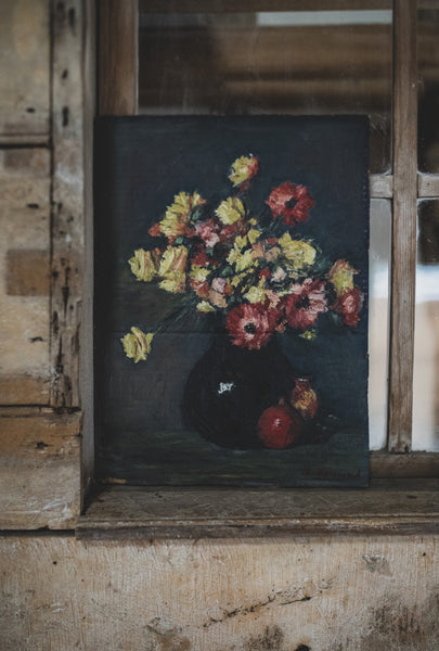 Floral Oil on Card