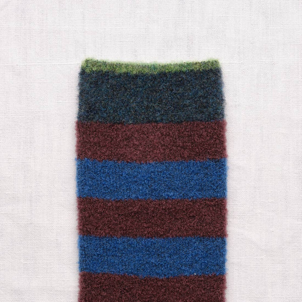 Bonne Maison Mousse Indigo Striped Socks