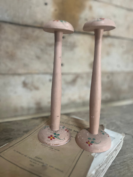 Pink vintage Hand Painted Hat Stands