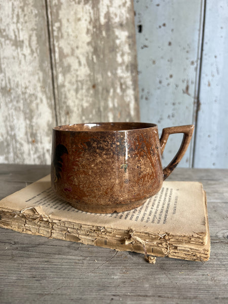 Floral Rustic Crazed Cup