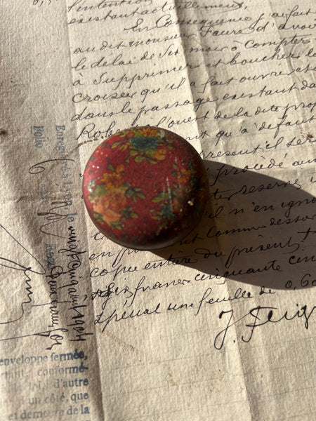 Vintage Floral French Tin