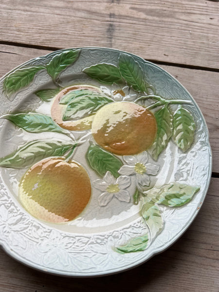 Beautiful Oranges French Vintage Plate