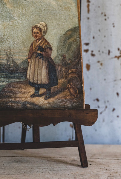 Beautiful Antique Oil On Canvas