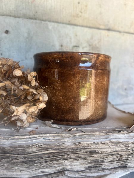 Chunky Buttery Antique Confiture Pot