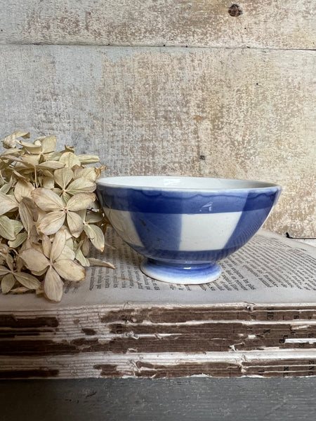 French Gingham Style Cafe au Lait bowl