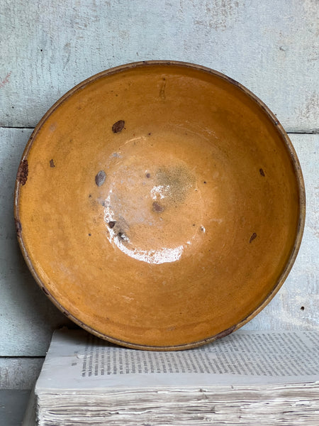Antique Medium Earthenware Bowl from Provence