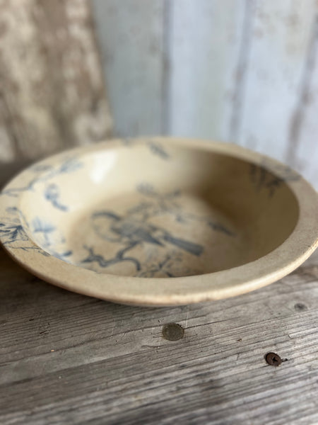 Beautiful Large Bird Transferware Bowl