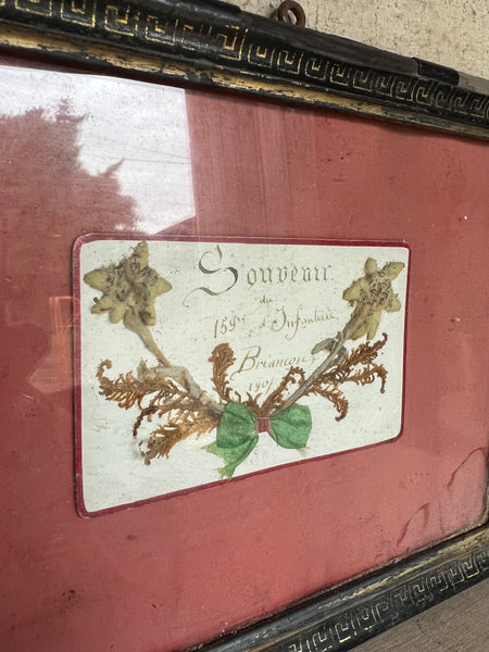 French Antique Framed Souvenir  1901