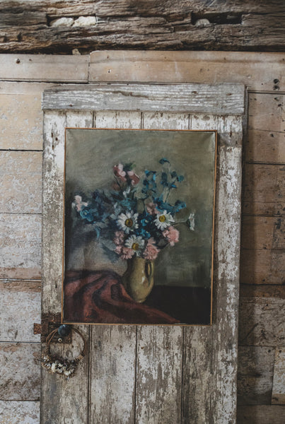 Beautiful Framed French calming Floral Oil