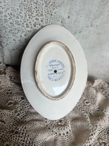 Small Creil et Montereau Vintage Sauce Dish