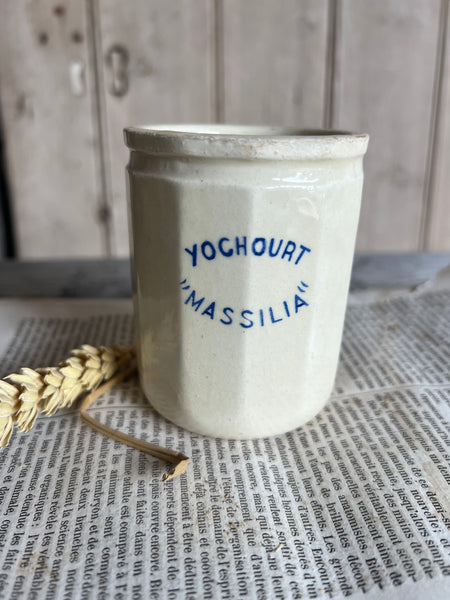 Vintage French Yoghurt Pot Massilia