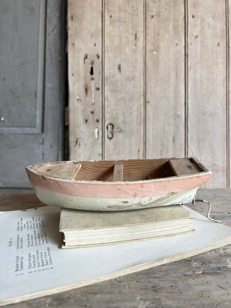 Sweet Pink Wooden Rustic Boat