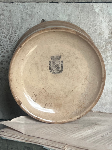 Large Buttery Antique Confiture Pot