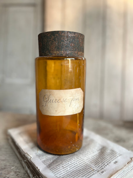 Large Vintage Apothecary Bottle Pure Glucose