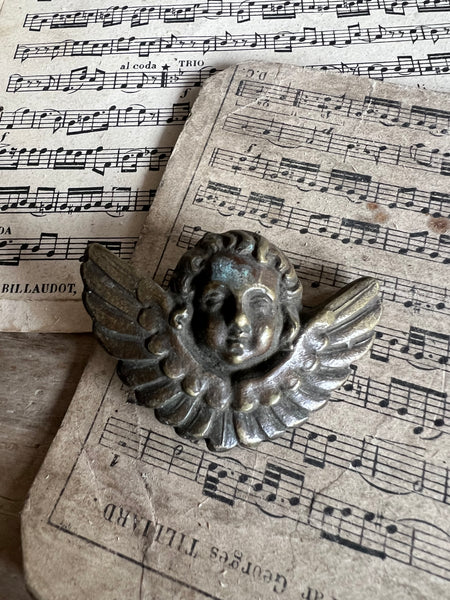 Vintage Brass Cherub