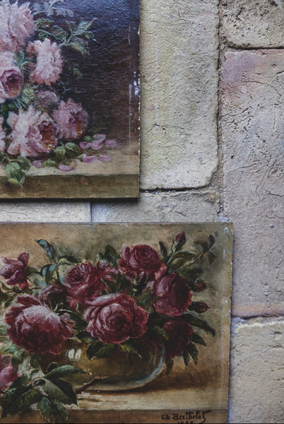 Floral Oil on Board 1929