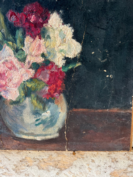 Gorgeous French Vintage Rose Painting