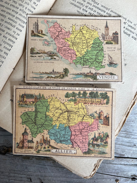 Vintage Chocolate French Advertising Maps