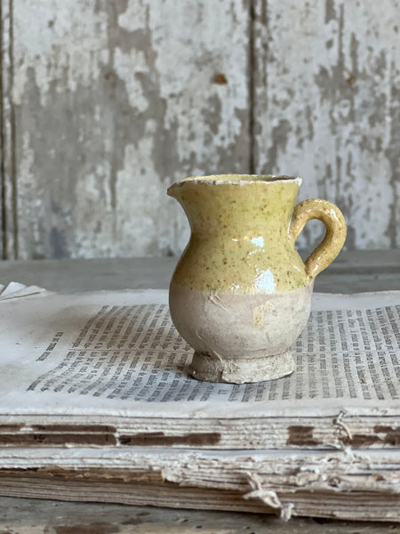 Mini Vintage French Yellow Jug