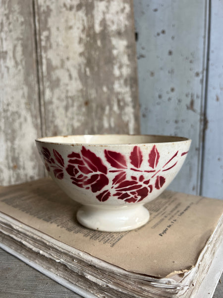 Large Stencilled Rustic Digoin Cafe Au Lait