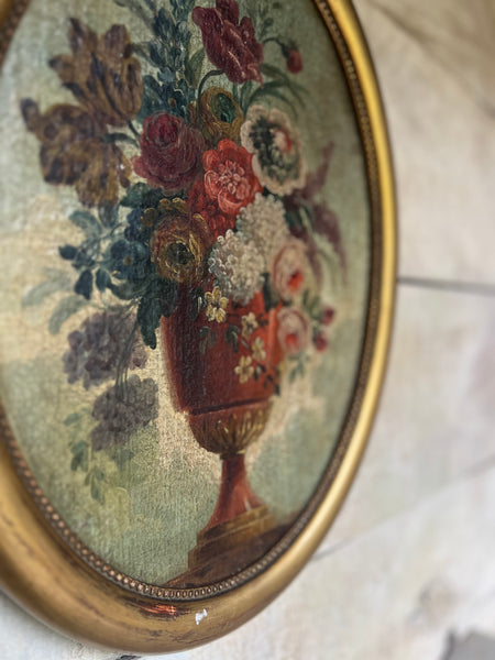 French Antique Framed Floral