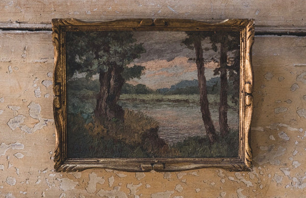Framed French Landscape Painting