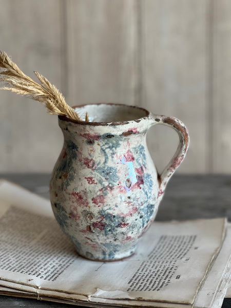 Vintage French Spongeware Pot