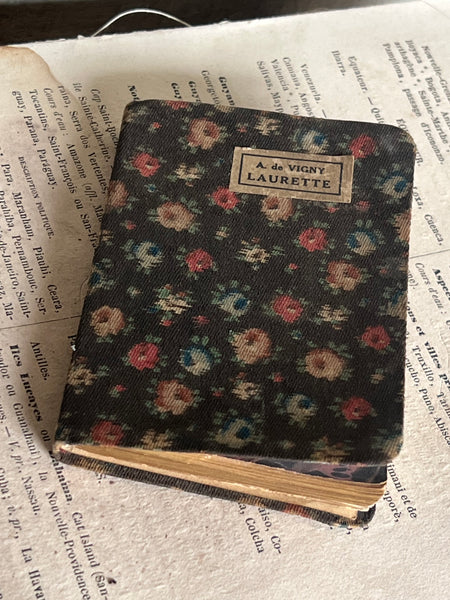 Miniature Fabric French Book
