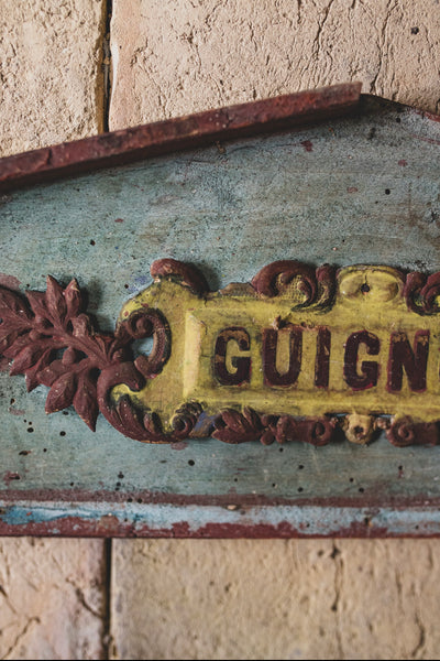 Vintage French Puppet Show Sign