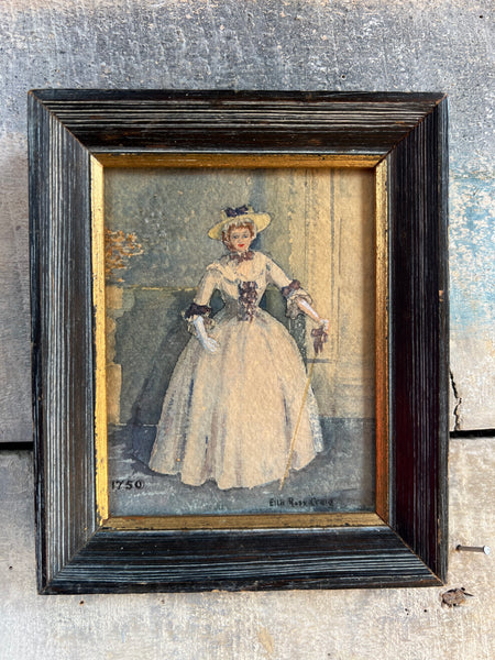 Sweet Vintage Framed Painting