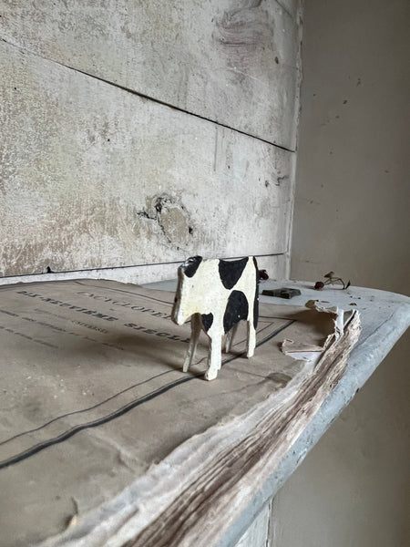 Vintage Wooden Cow