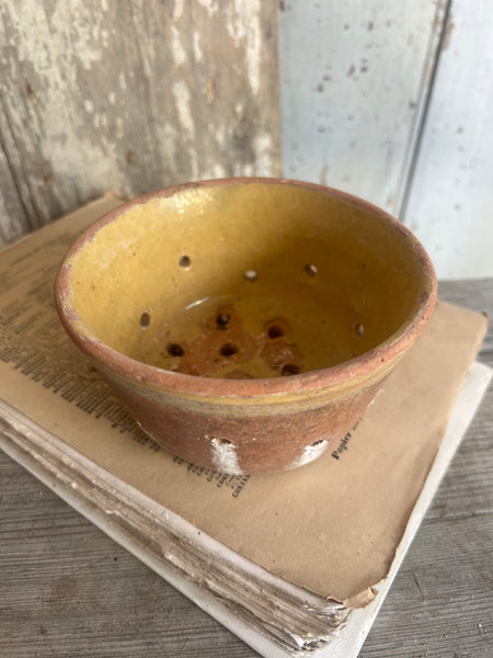 French Rustic Earthenware Faiselle Cheese Mould